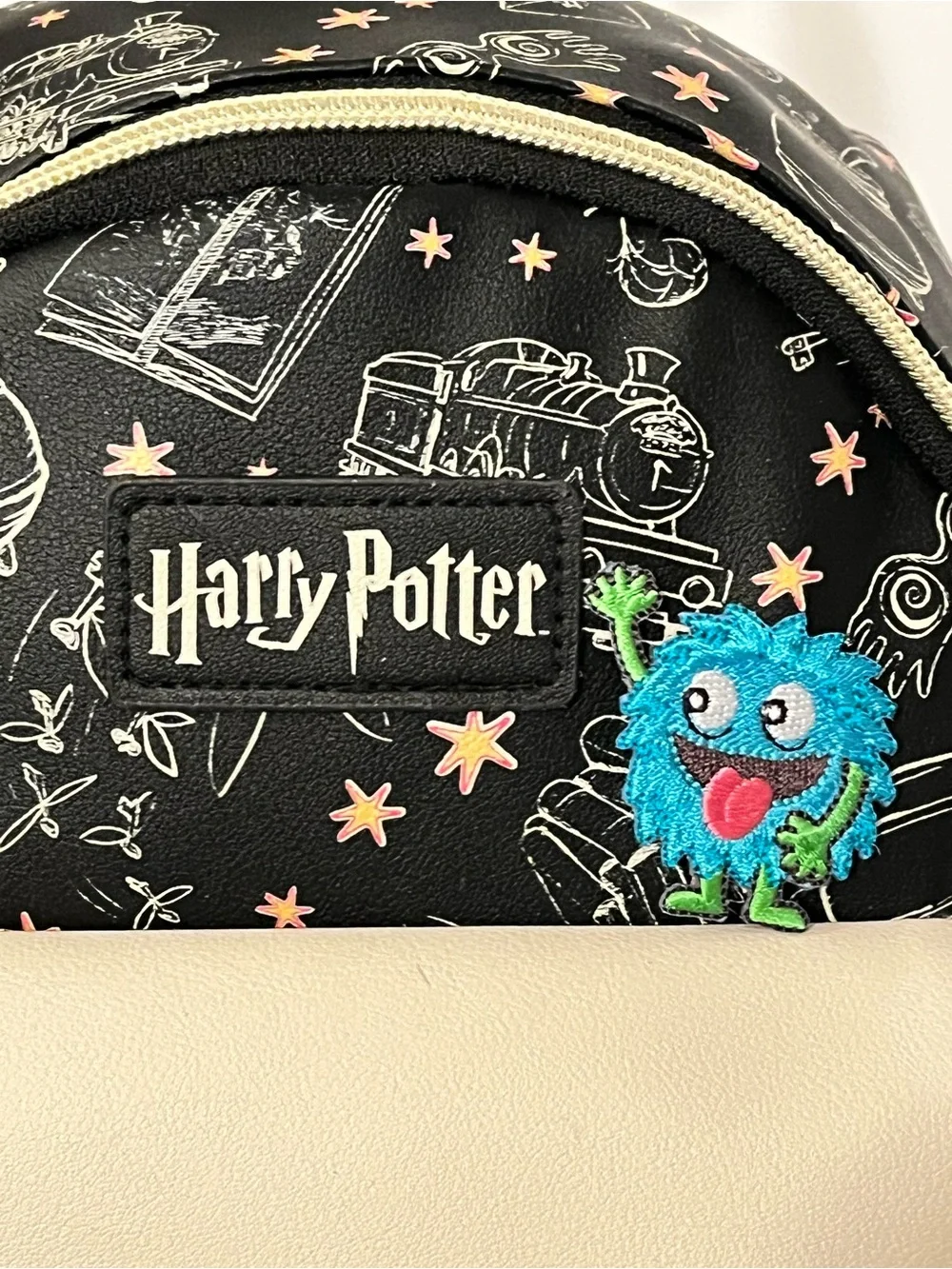 Hogwarts Acceptance Letter Backpack with Red Pom Charm Zipper Pull